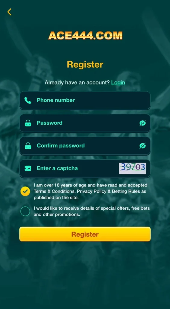 Ace444 Register